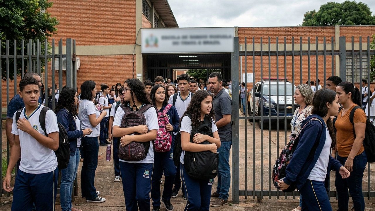 Saída de alunos do Colégio Tamandaré é marcada por medo após caso das agulhas