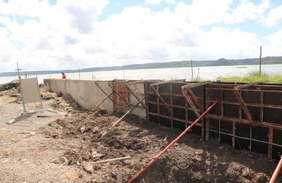 Obras da primeira etapa de Urbanização da Orla Lagunar avançam em Marechal Deodoro