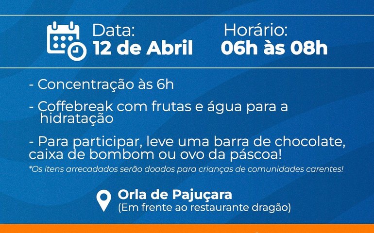 Esporte promove Aulão Funcional Solidário para arrecadar chocolates para crianças carentes de Maceió