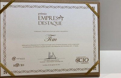 TIM é escolhida Empresa Destaque por CIOs das regiões Nordeste e Leste
