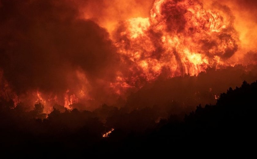 Incêndio florestal na Grécia é o 'maior em solo europeu em anos'