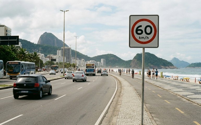 Rio reduz limite de velocidade na orla para 60 km/h