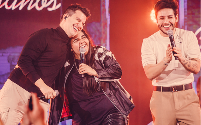 Yasmin Santos e Hugo e Guilherme juntos em single