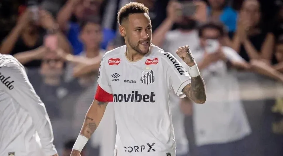 Neymar faz gol de pênalti em Santos x Inter - Foto: Divulgação / Santos