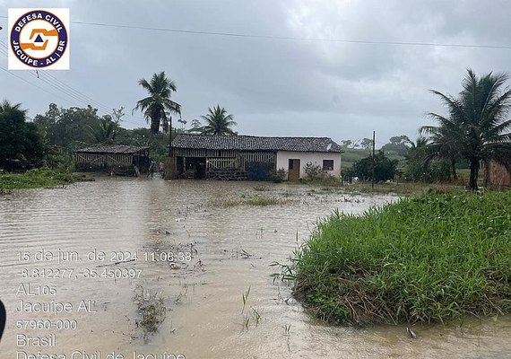 Chuva intensas em Jacuípe: 40 pessoas foram evacuadas por risco de alagamento