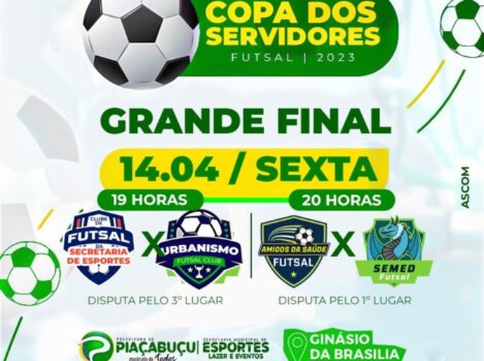 Final da Copa de Futsal dos Servidores 2023, será nesta sexta-feira (14), em Piaçabuçu