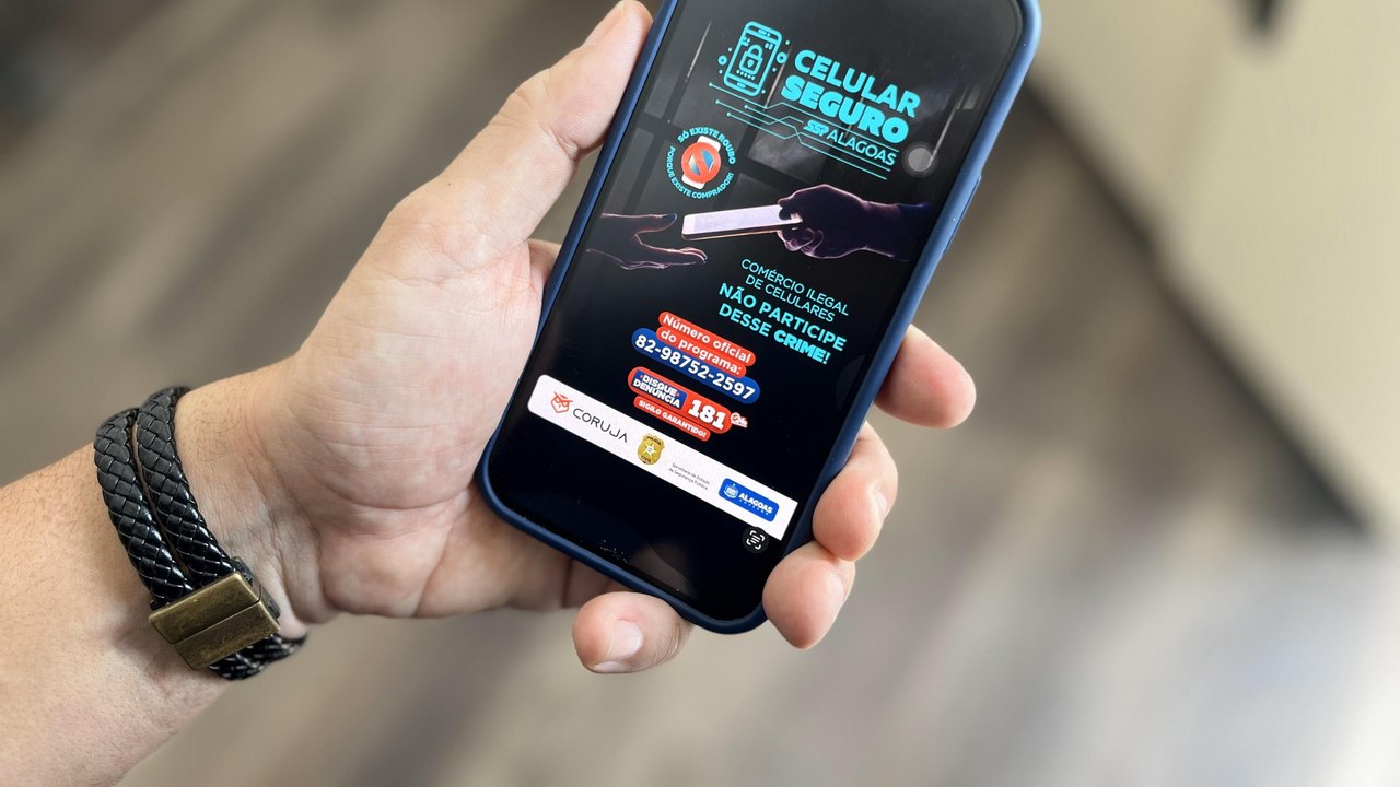 Em apenas dois dias, Programa Celular Seguro recupera 39 aparelhos roubados em Alagoas