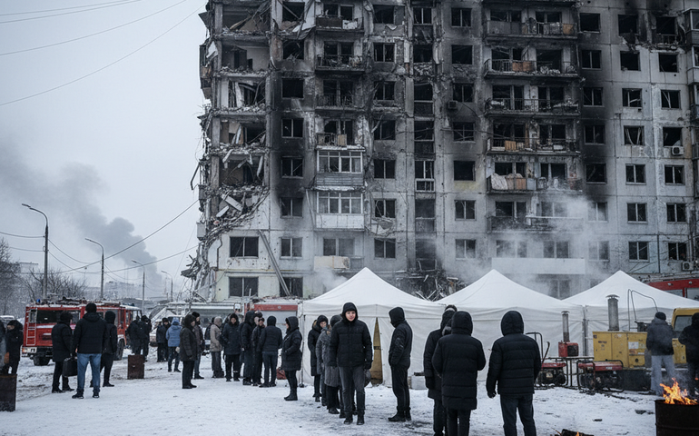 Ataque russo em Kiev deixa 5.600 prédios sem aquecimento em meio a inverno rigoroso