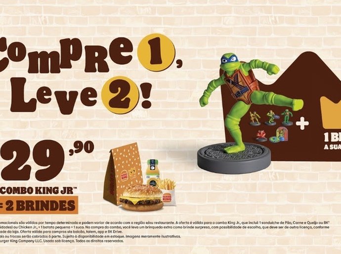 Compre 1, leve 2: Burger King® lança oferta com brinde extra no Combo King Jr.™