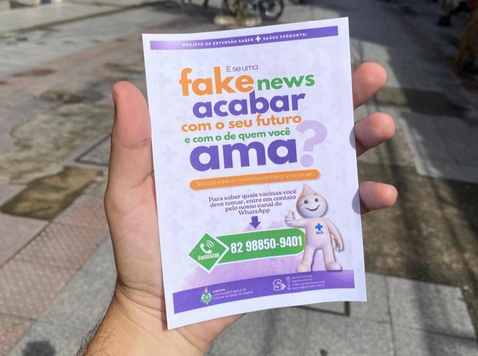 Projeto Saber + Saúde da Uncisal alerta para os danos da desinformação