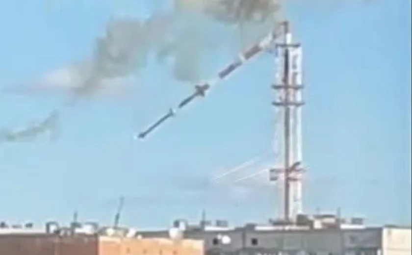 Rússia atinge torre de TV em ataque na Ucrânia e sinal é interrompido; vídeo