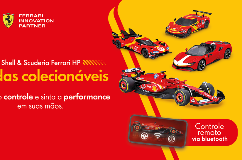 Shell apresenta coleção de carros da Ferrari em miniaturas que são controlados por aplicativo