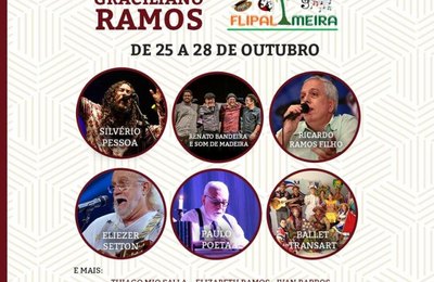 Semana Graciliano Ramos e I FliPalmeira começam hoje (25), em Palmeira dos Índios
