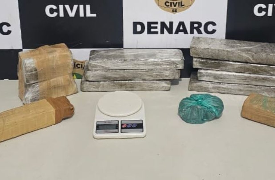 Homem é preso com mais de 10 kg de maconha na Grande Aracaju