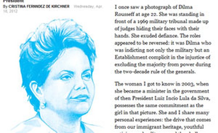 Dilma Rousseff, segundo a lista da 'Time', é uma das influentes do mundo