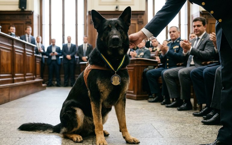 Cão Hulk, que encontrou 48 toneladas de maconha na Maré, receberá Medalha Tiradentes