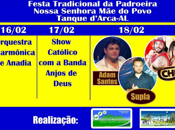 Programação da festa da padroeira de Tanque D’Árca começa na sexta-feira, 10