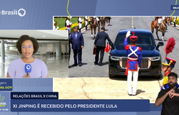 Presidente Xi Jinping é recebido por Lula em Brasília