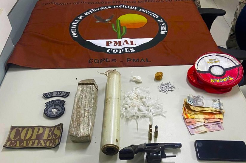 Operação Renoe apreende arma, drogas e dinheiro em Porto Real do Colégio