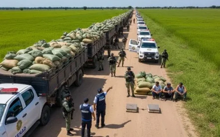 Paraguai apreende maior carga de maconha de sua história próximo à fronteira com o Brasil