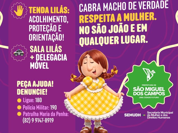 Prefeitura de São Miguel fortalece rede de proteção com ação “São João Sem Assédio”