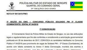 CONVOCAÇÃO SOLDADO PM