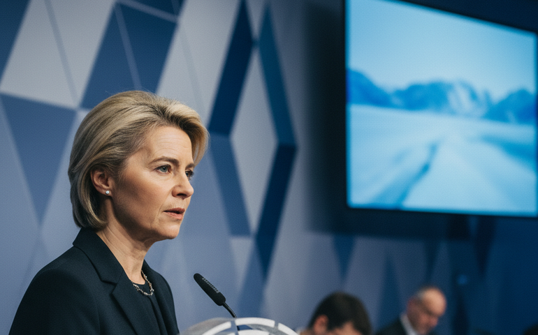 UE reafirma compromisso total com segurança no Ártico, diz von der Leyen em Davos
