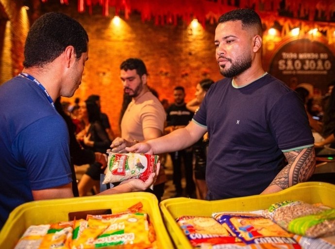 Alimentos arrecadados no São João Massayó serão destinados ao Sesc Mesa Brasil