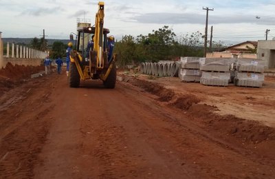 Obra no Conjunto Pedro Suruagy será finalizada em poucos meses, em Palmeira