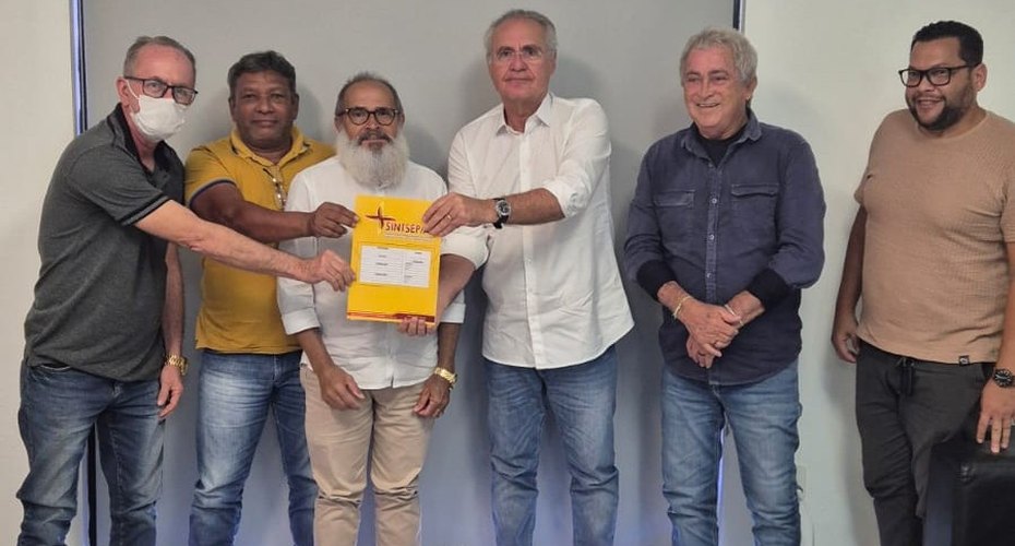 Direção do Sintsep/AL agradece ao senador Renan apoio para pagamento de precatórios