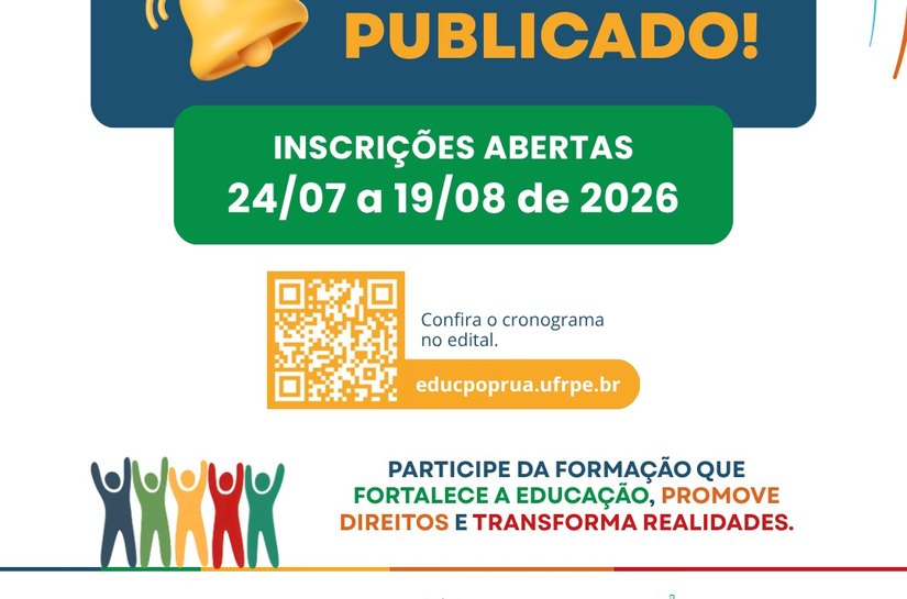 UFRPE abre seleção para 2.000 vagas no curso de formação continuada em direito à Educação para a população em situação de rua