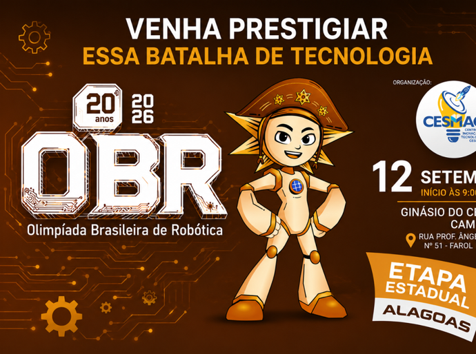 Cesmac irá sediar etapa estadual da Olimpíada Brasileira de Robótica