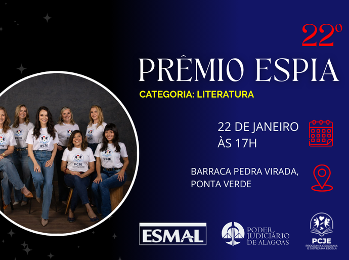 Programa Cidadania e Justiça na Escola será homenageado no 22º Prêmio ESPIA