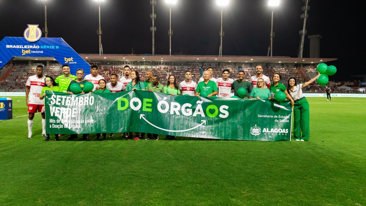 Sesau e CRB promovem ação de conscientização sobre doação de órgãos no Estádio Rei Pelé