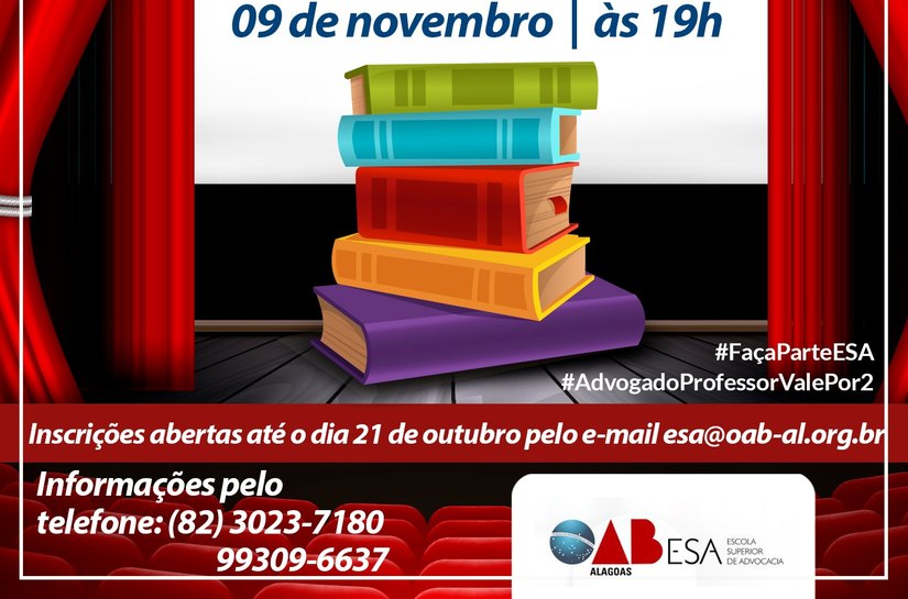 ESA convida advogados autores para a IV Noite de Lançamento de Livros
