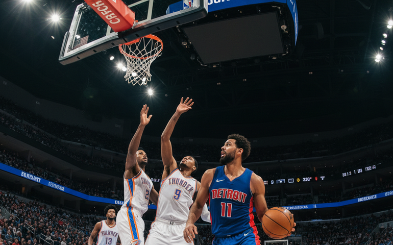 Pistons superam Thunder desfalcado em duelo de líderes; Spurs chegam à 10ª vitória consecutiva