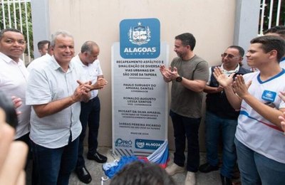 Tapera agradece mais uma vez presença de Dantas que foi entregar outras obras concluídas