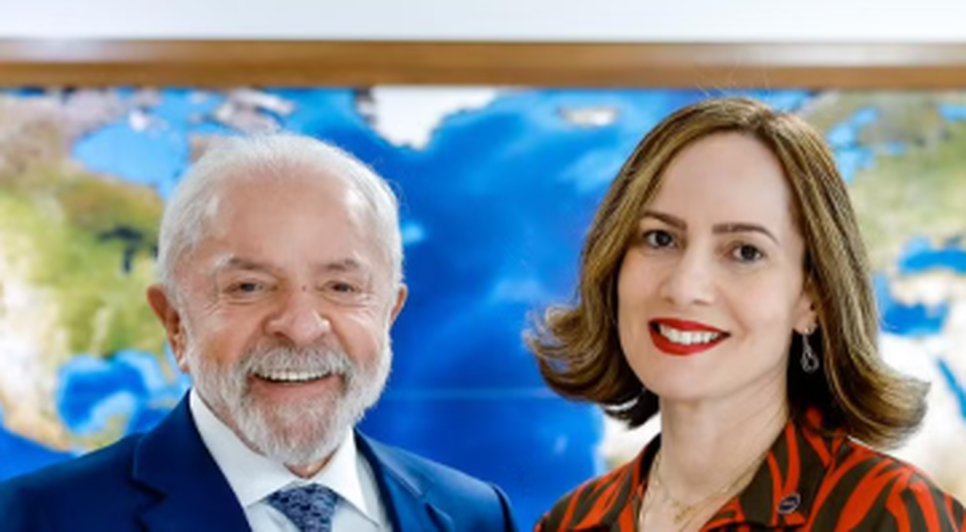 Lula e servidora do INSS. / Foto: Reprodução/Redes Sociais