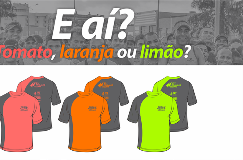 Público vai escolher cor da camisa da 2ª Corrida e Caminhada do TRT/AL