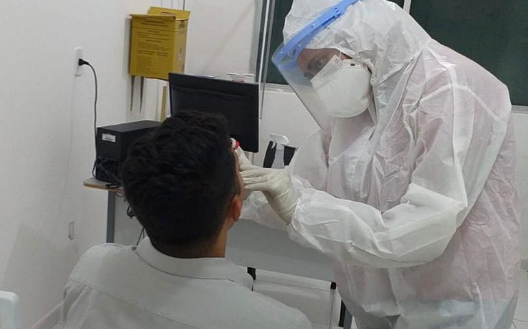 Teste para detectar coronavírus é serviço ininterrupto em Santana do Mundaú
