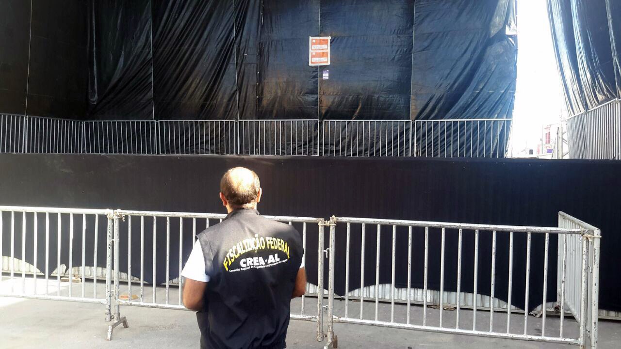 Crea-AL orienta organizadores de festas sobre montagem de estruturas para carnaval