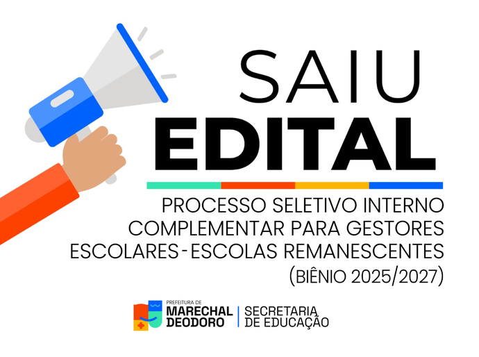 Prefeitura de Marechal abre processo seletivo para gestores de escolas remanescentes (biênio 2025/2027); confira edital