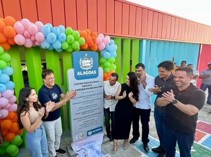 Deputado Galba Novaes participa da inauguração da Creche Cria em Anadia