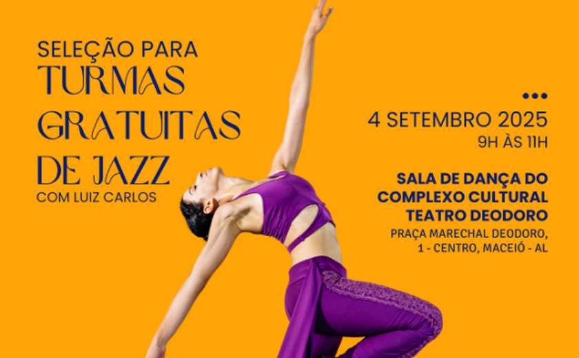 Diteal abre vagas gratuitas para aulas de jazz em Maceió