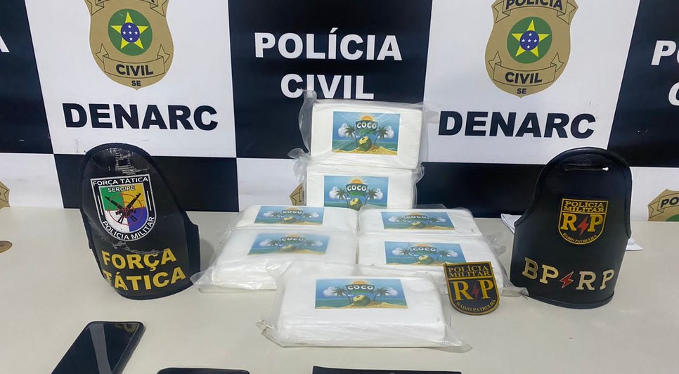 Homem é preso com 7kg de cocaína em condominínio na Zona Sul de Aracaju / Foto: Foto: SSP/SE