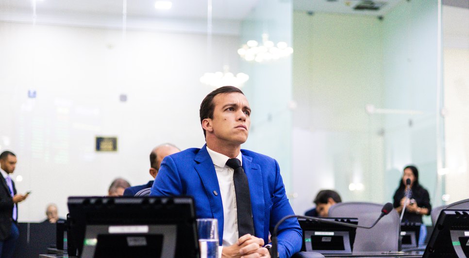 Deputado Delegado Leonam na ALE / Foto: Reprodução/Assessoria