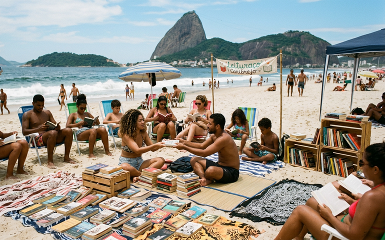 Ação no Rio de Janeiro propõe celebração da leitura e troca de livros