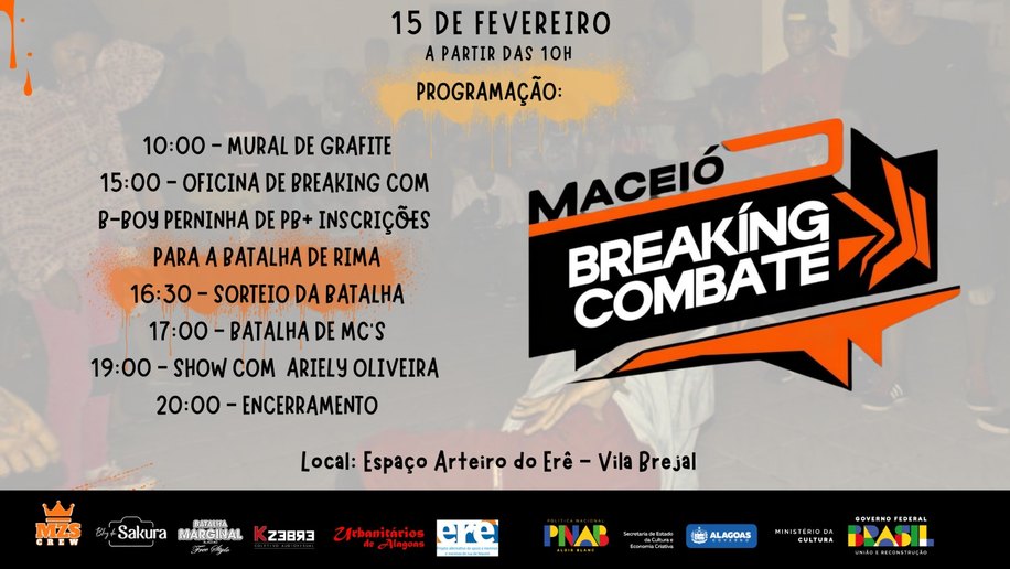 Maceió será palco da Mostra Maceió Breaking Combate, evento que promete agitar a cena Hip-Hop local