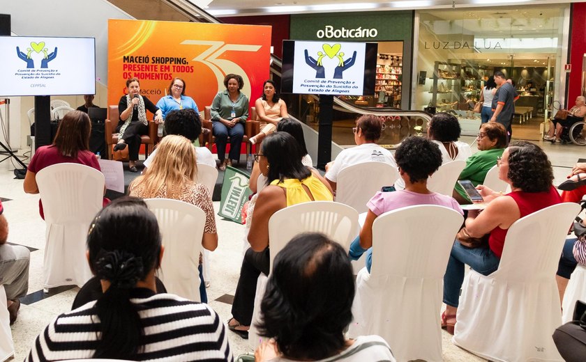 Rodas de Conversa em shopping de Maceió discutem com a população prevenção e posvenção do suicídio