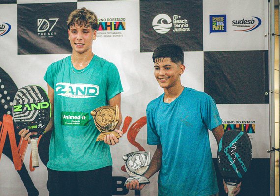 Baiano leva título no primeiro dia de torneio internacional juvenil de Beach Tennis em Salvador (BA)